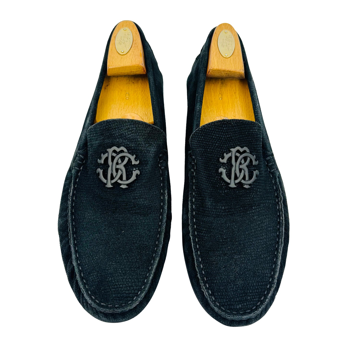 Roberto Cavalli Navy Blue Suede Loafers (Size 42.5/43)