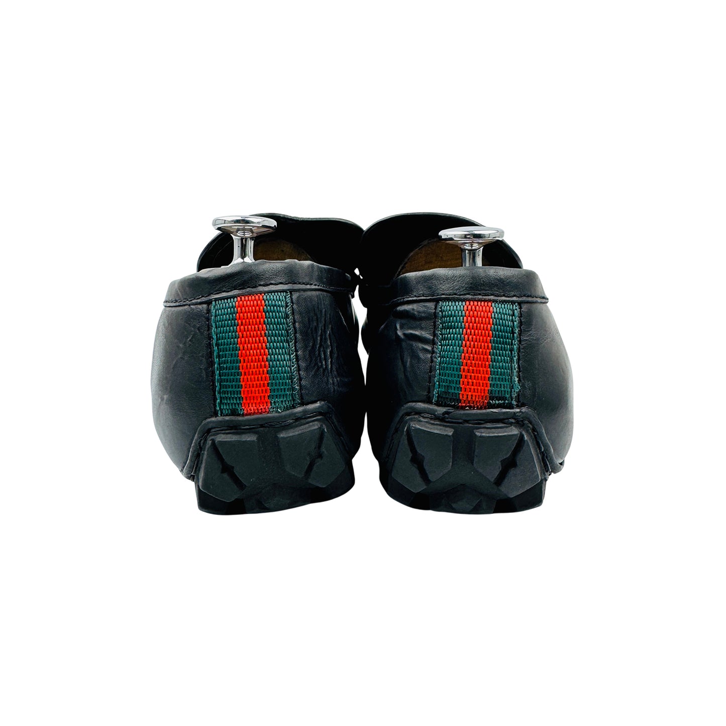 Gucci Black Guccissima Leather Driving Loafers (Size 45/45.5)