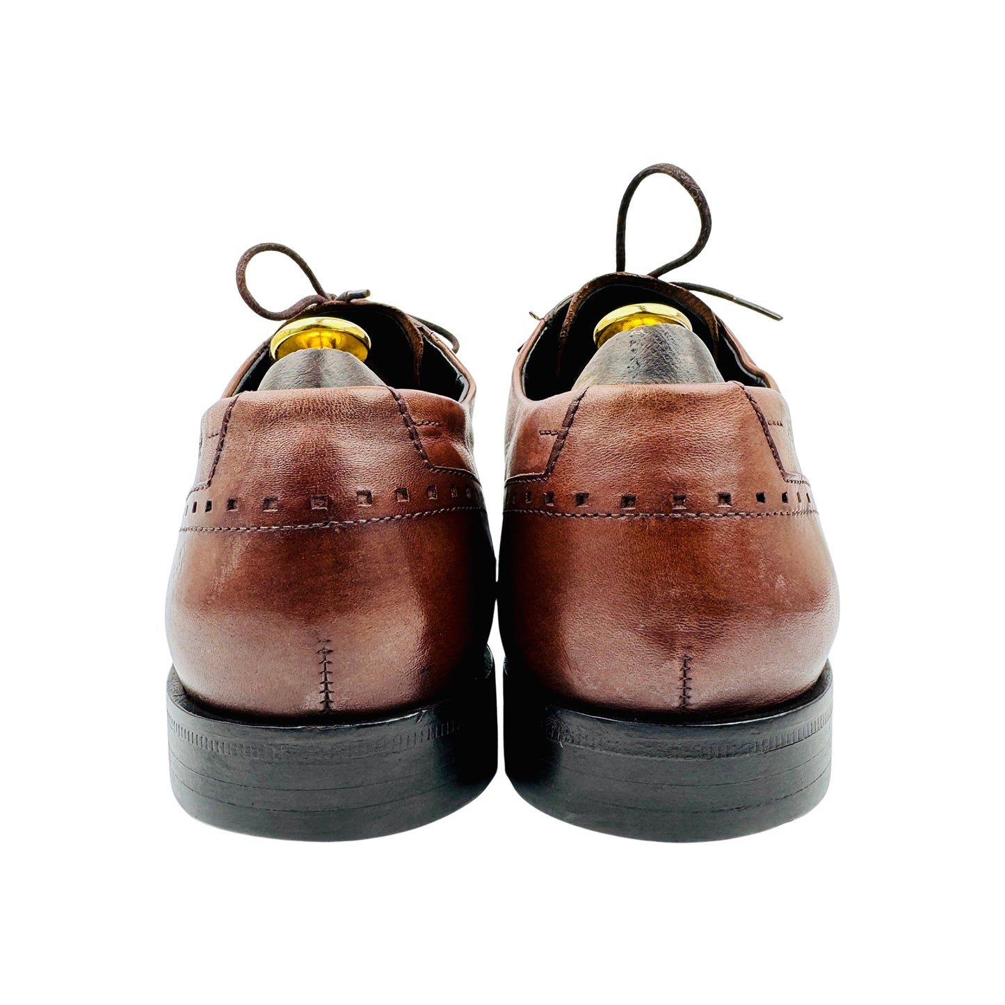 Hugo Boss Men's Brown Leather Derby Shoes (Size 44)
