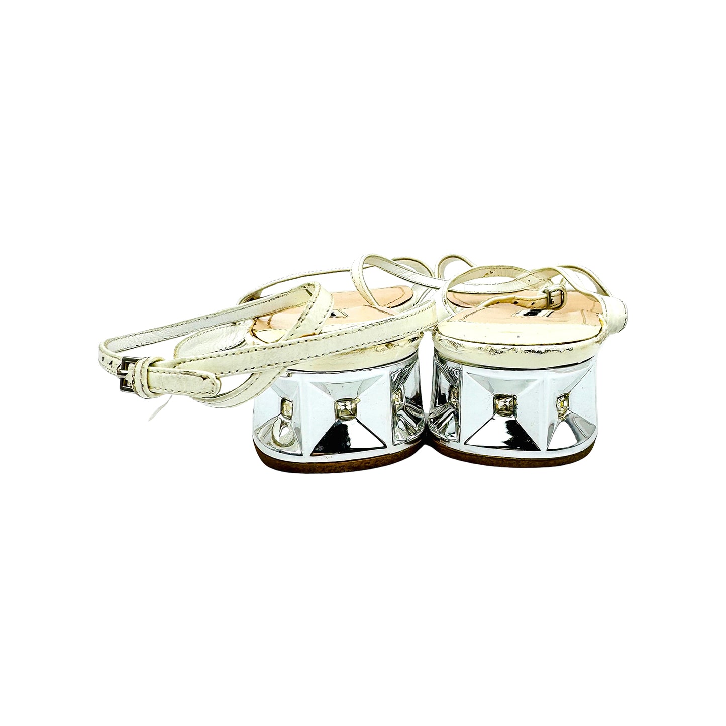 Miu Miu Women's White Leather Sandals (Size 37)