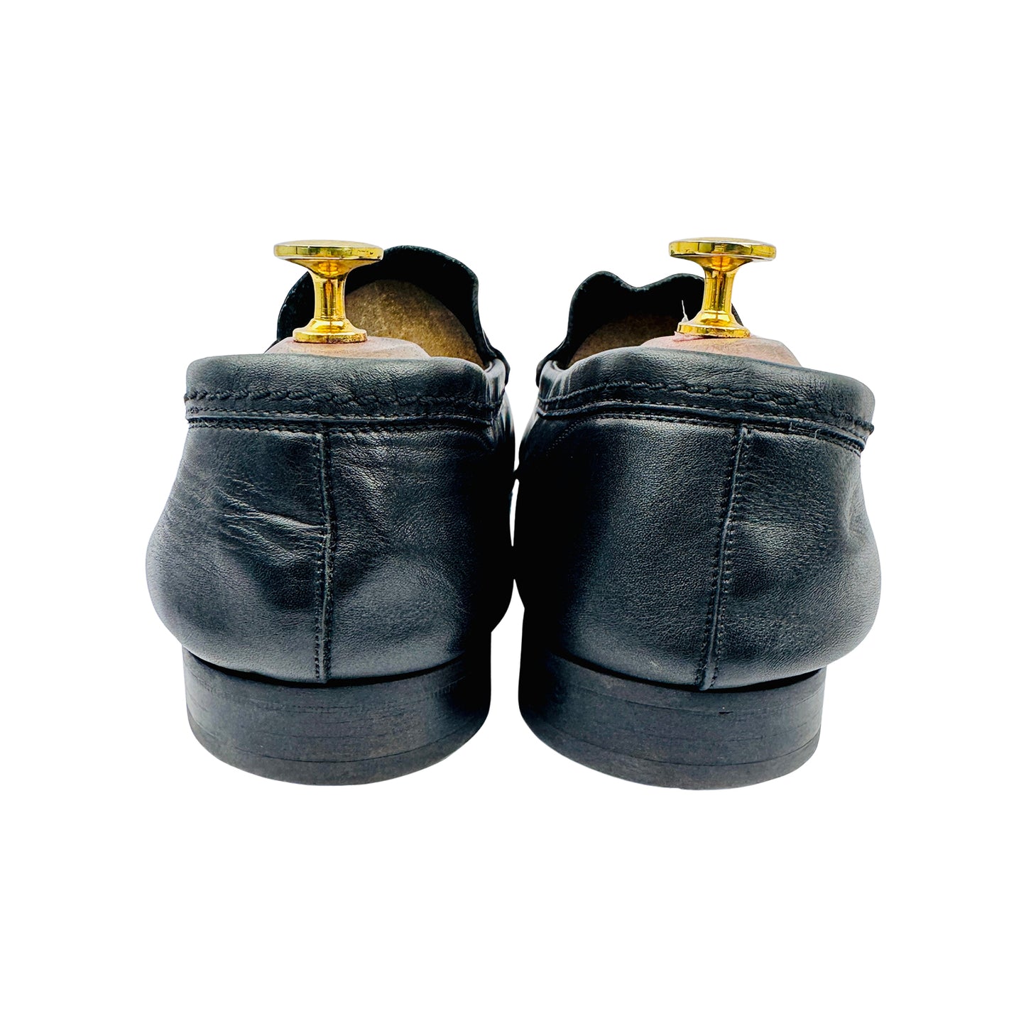 Massimo Dutti Black Leather Penny Loafers (Size 42.5/43)