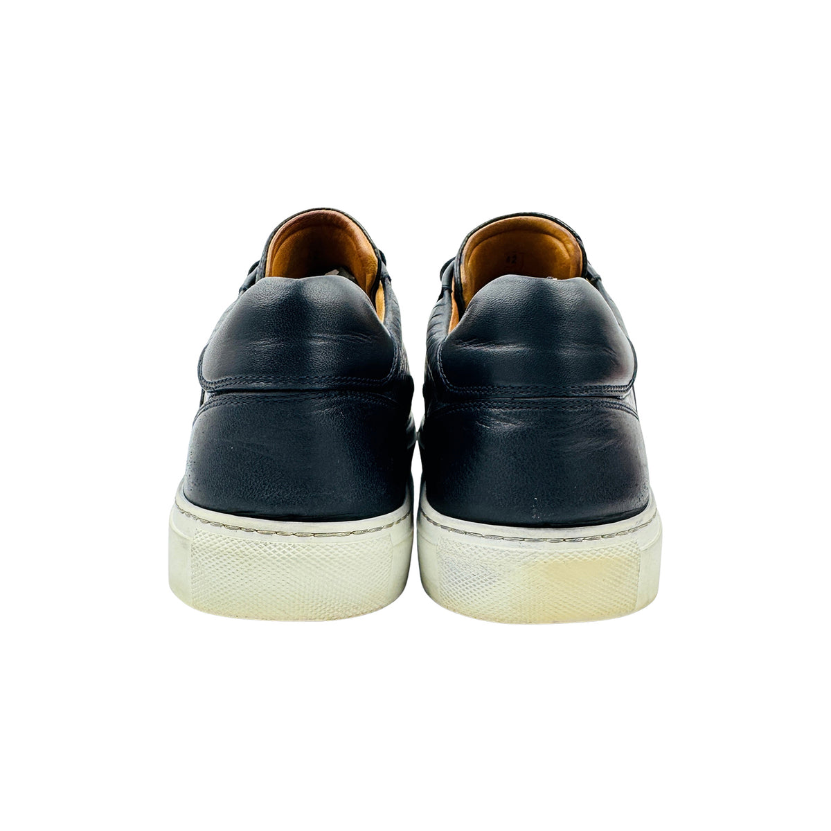 Baldinini Men's Navy Leather Low Top Sneakers (Size 42.5)