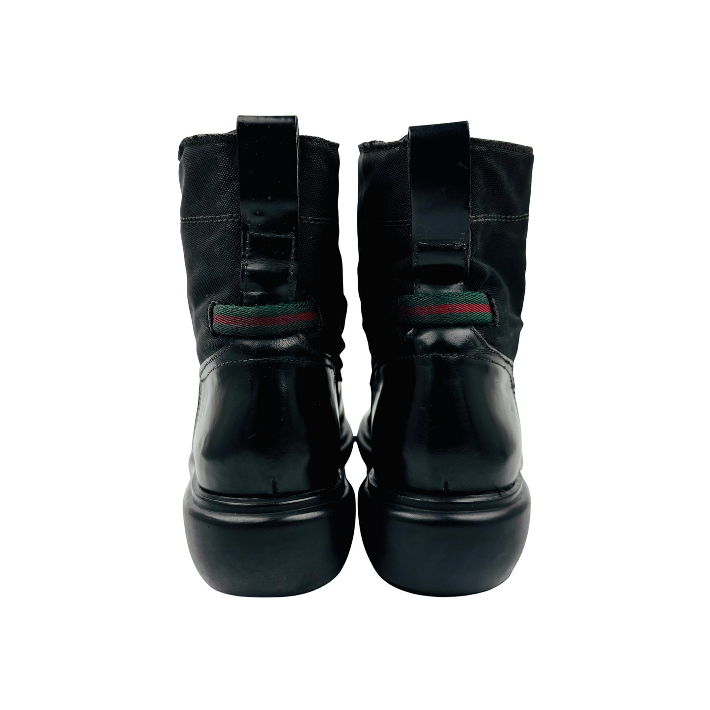 Gucci Black GG Canvas Web Boots (Size 38) - 104 0227