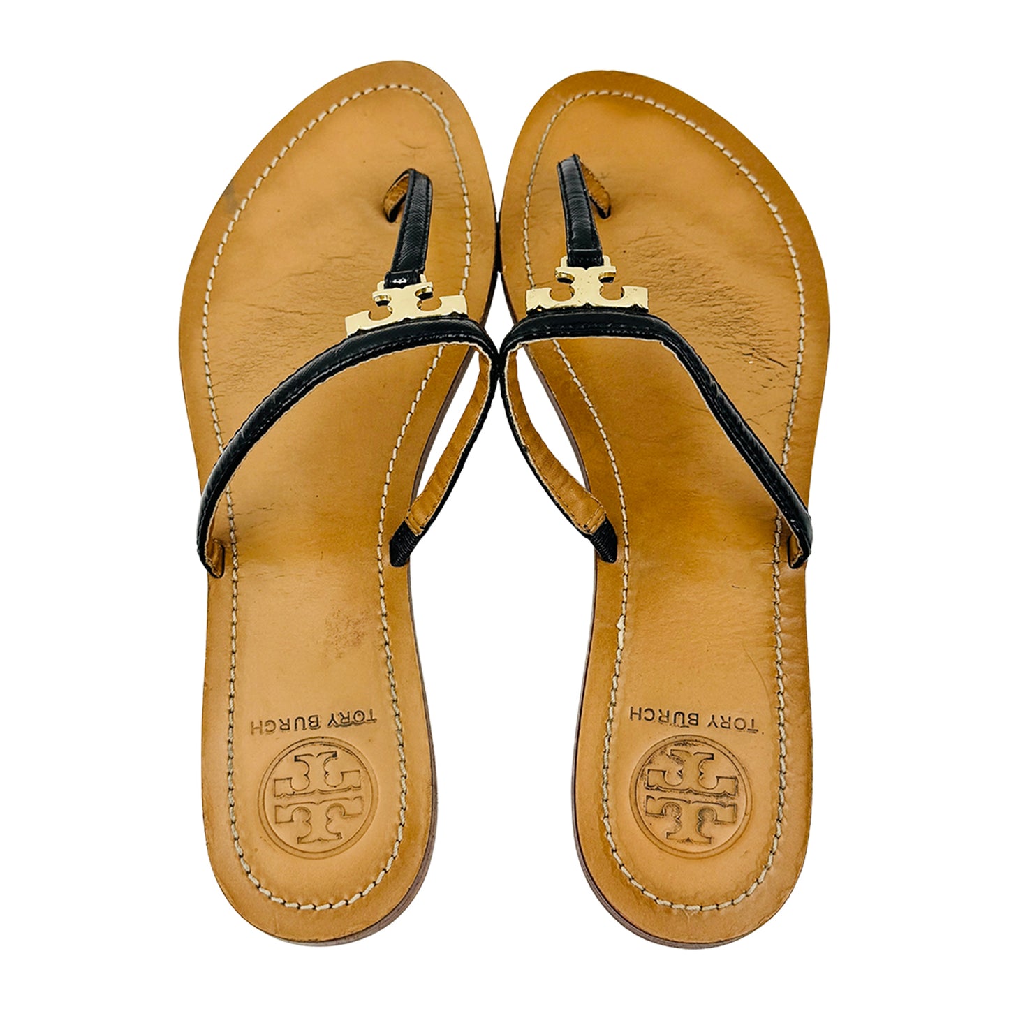 Tory Burch Beige Leather Slippers (Size 39.5)