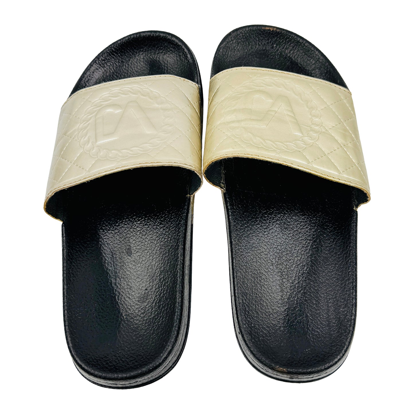 Versace Jeans 'Gold Black' Slides (Size 38)