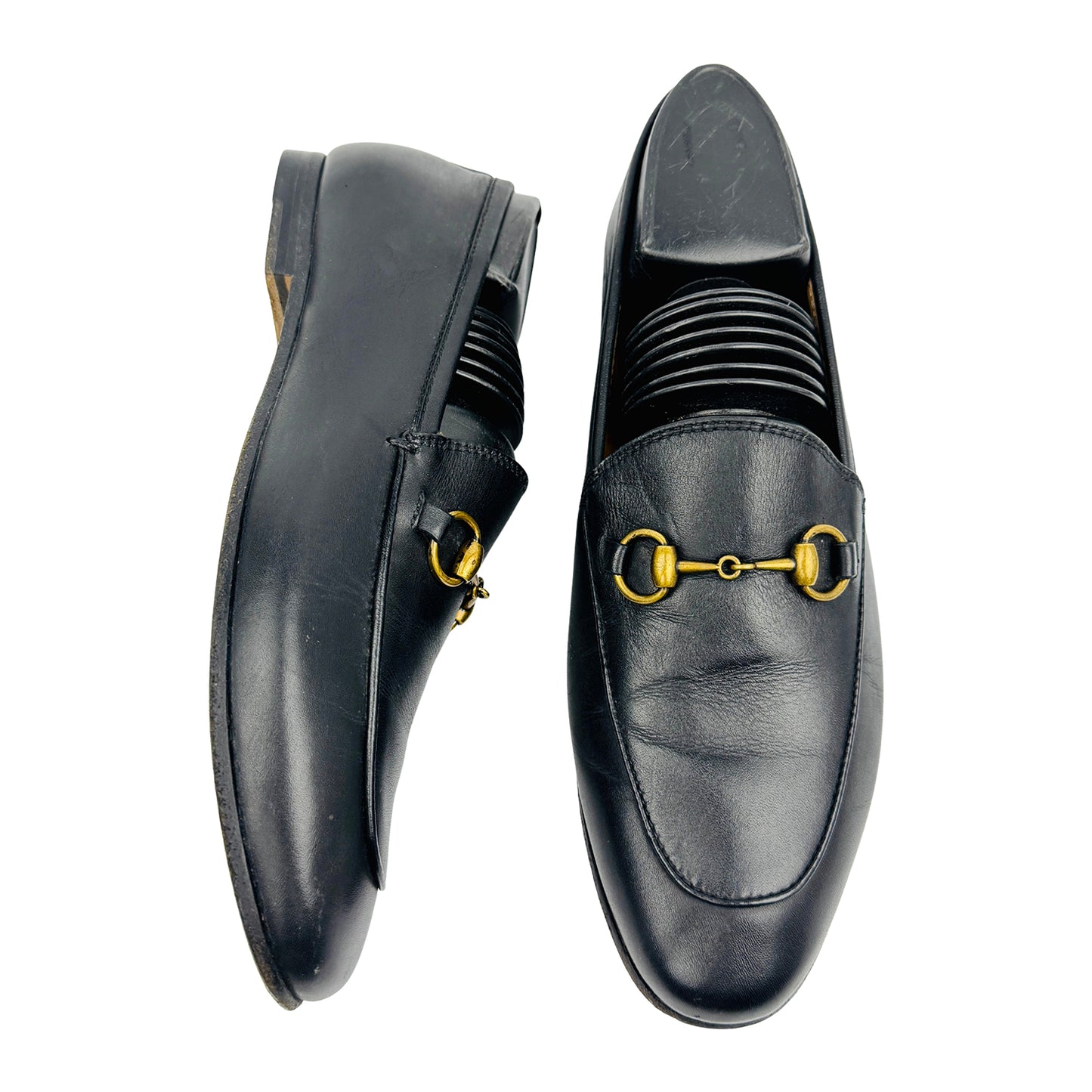 Gucci Brixton Black Horsebit Loafers (Size 37)