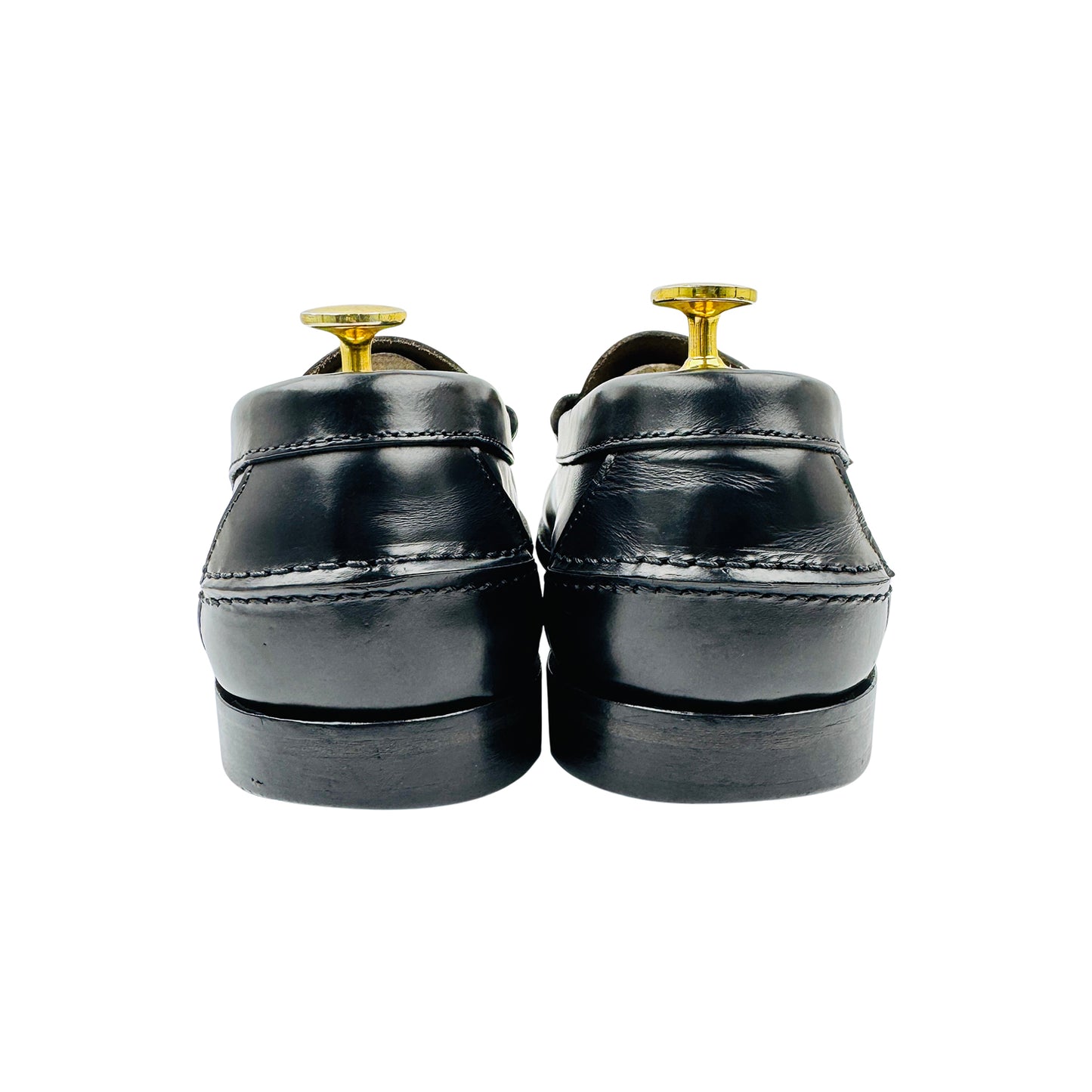 Prada Men's Black Leather Penny Loafers (Size 42)