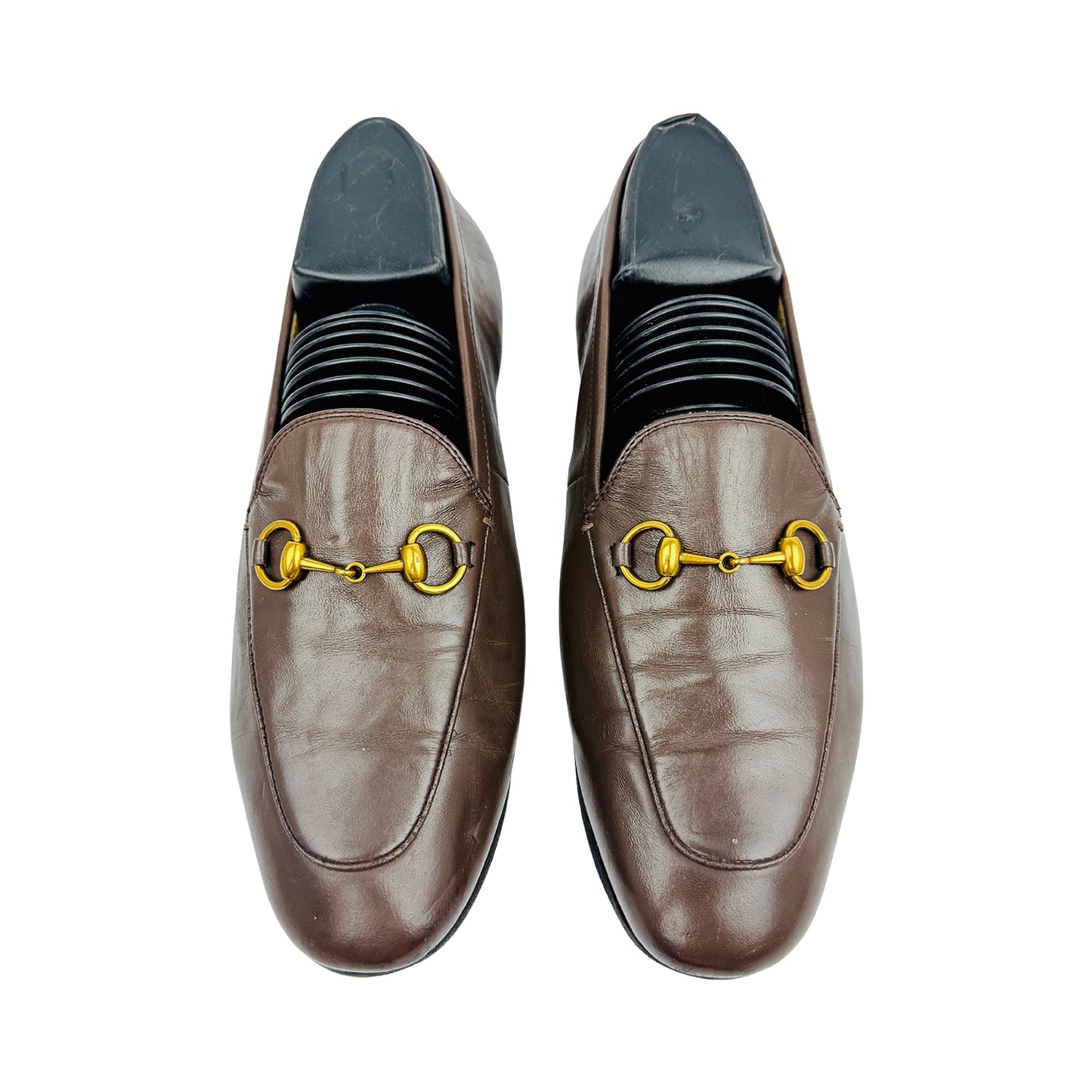 Gucci Jordaan Horsebit Dark Brown Loafers (Size 37)