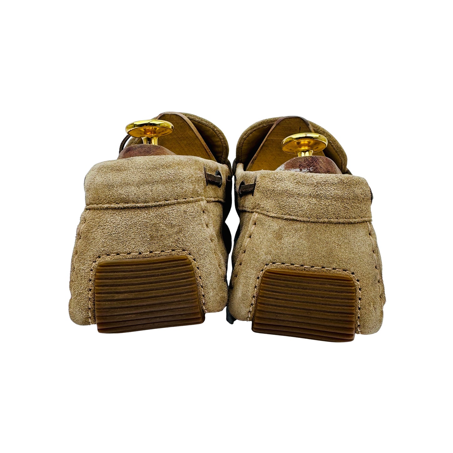 Bottega Veneta Men's Intrecciato Beige Suede Loafers (Size 42)
