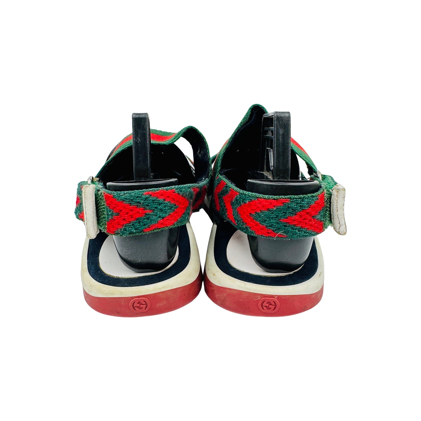 Gucci Toddler Chevron 'Green Red' Sandals (Size 35)