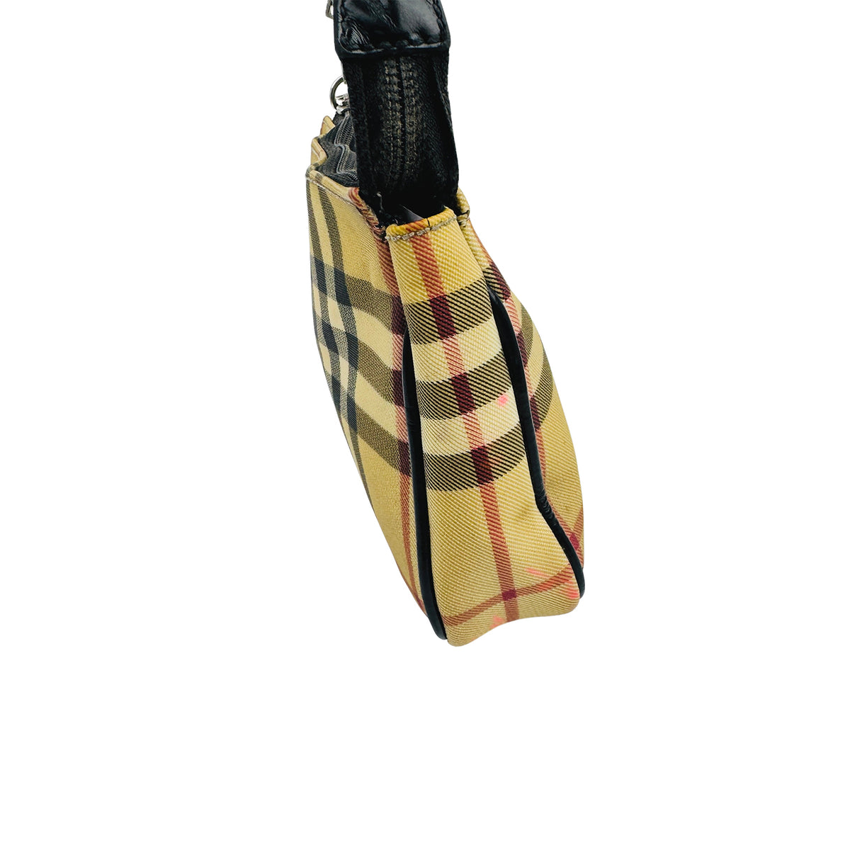 Burberry Nova Check Yellow Beige Wristlet Bag