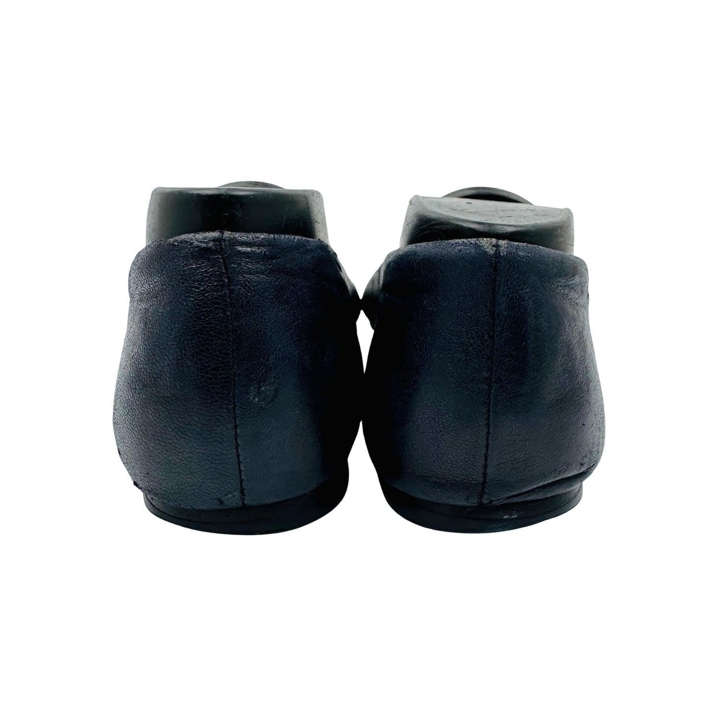 Tory Burch Women's Navy Leather Ballet Flats (Size 38/38.5)