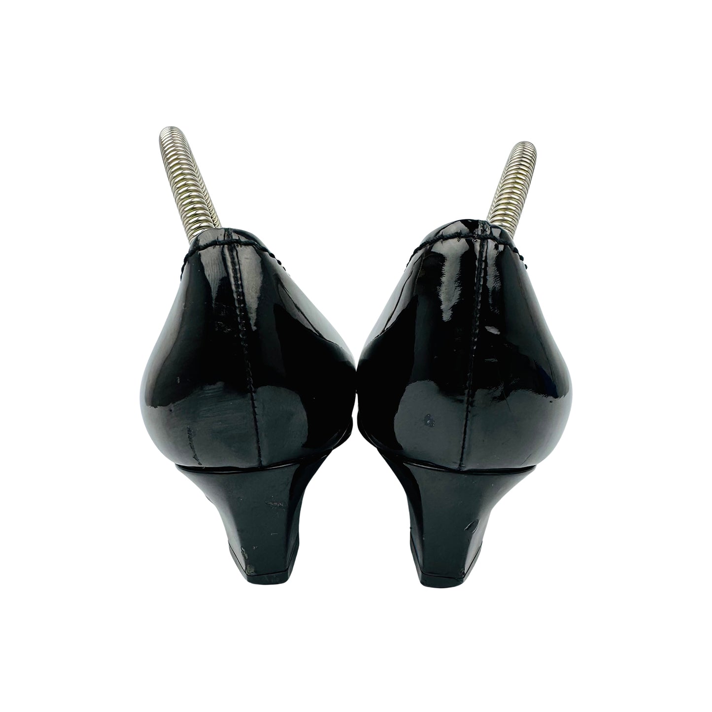 Christian Dior Women's Black Patent Leather Pumps (Size 35.5)