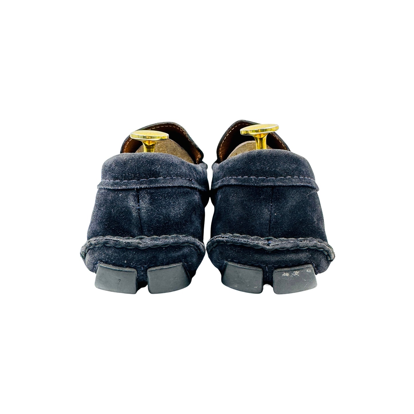 Prada Navy Blue Leather Driving Loafers (Size 42)