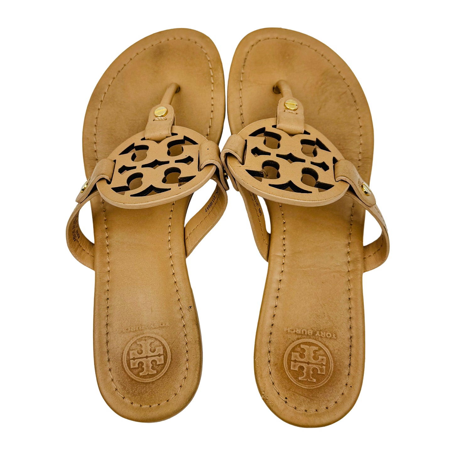 Tory Burch Miller Tan Thong Sandal Slippers (Size 37.5) - 5930