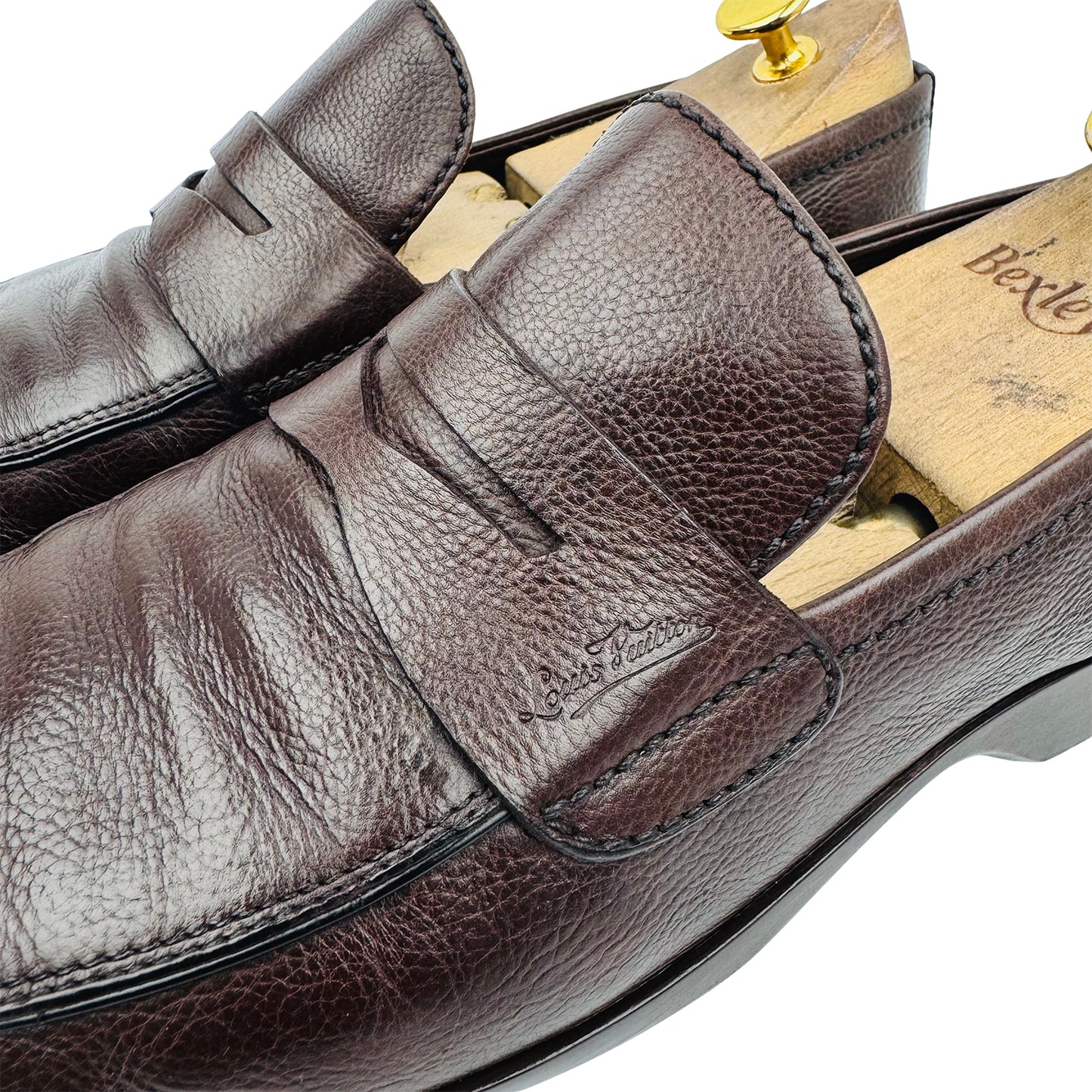 Louis Vuitton Men's Brown Leather Loafers (Size 42.5)