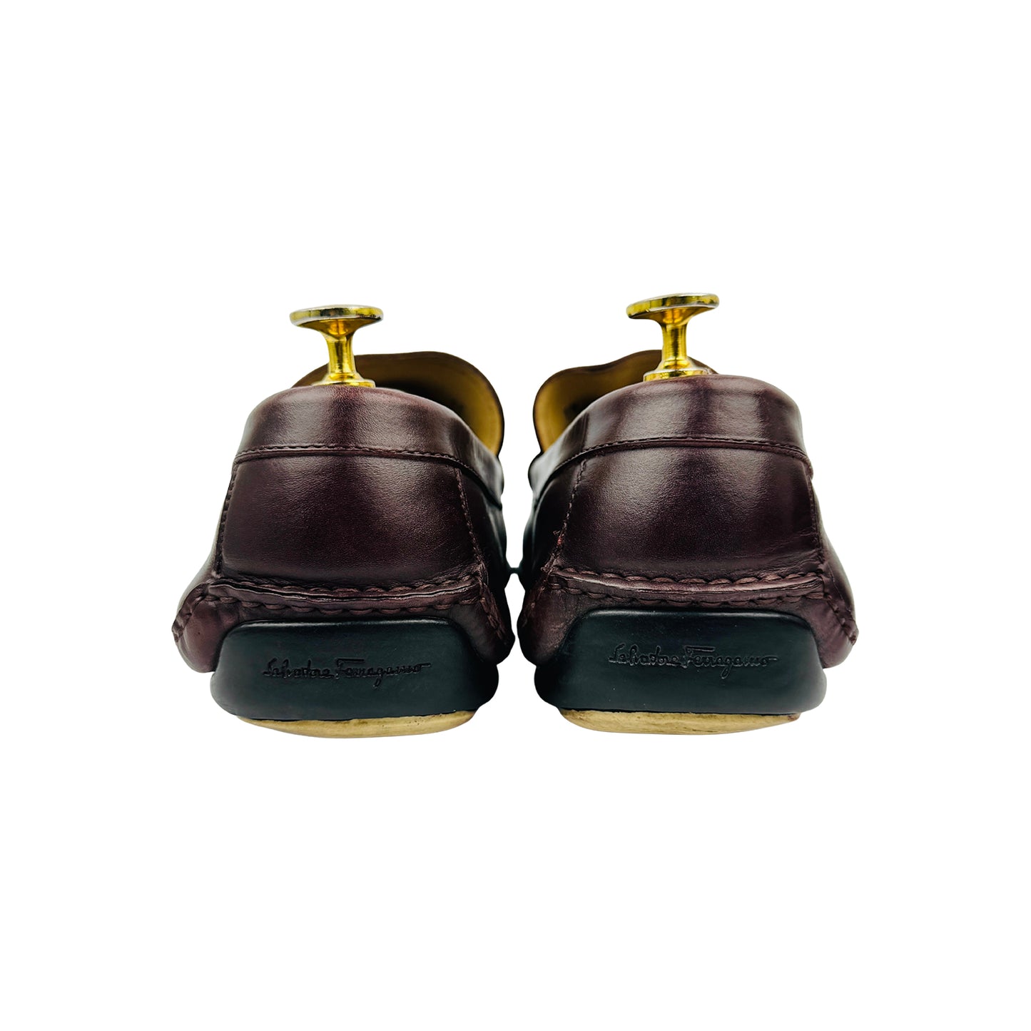 Salvatore Ferragamo Dark Brown Buckle Loafers (Size 41/41.5)