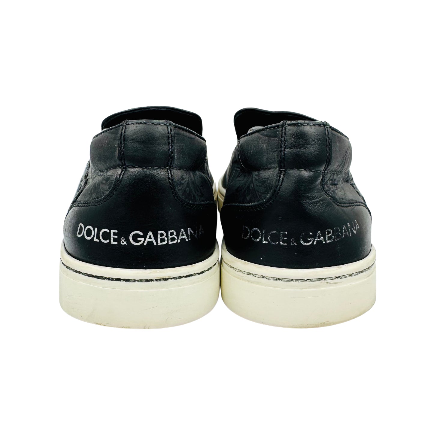 Dolce & Gabbana Men's Black Slip-On Shoes (Size 41)