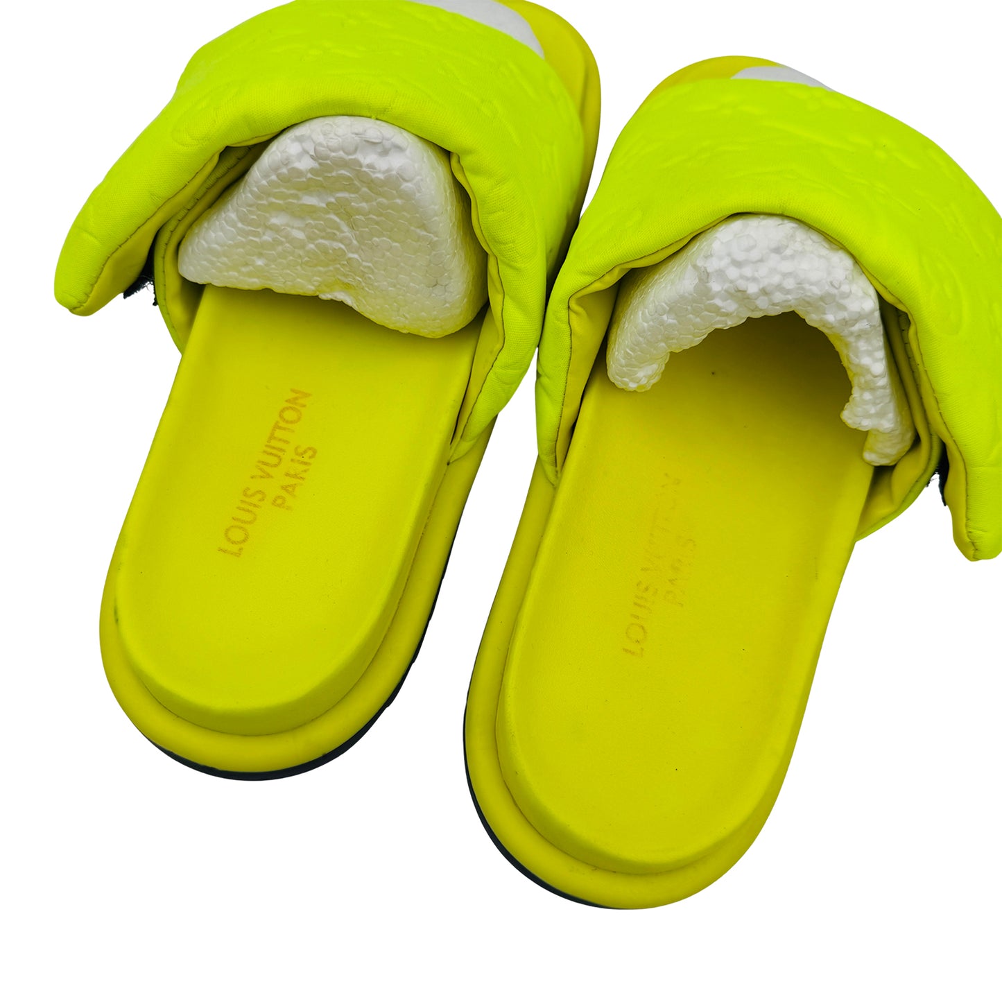 Louis Vuitton Neon Pool Pillow Comfort Slides (Size 40)