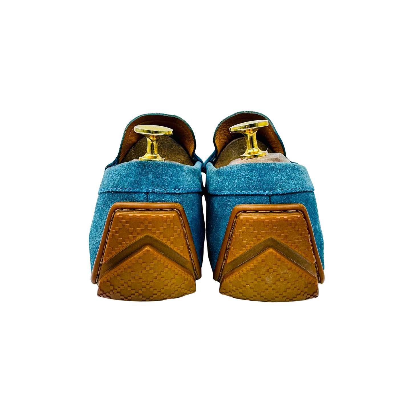 Gucci Men's Blue Suede Driving Loafers (Size 41.5)