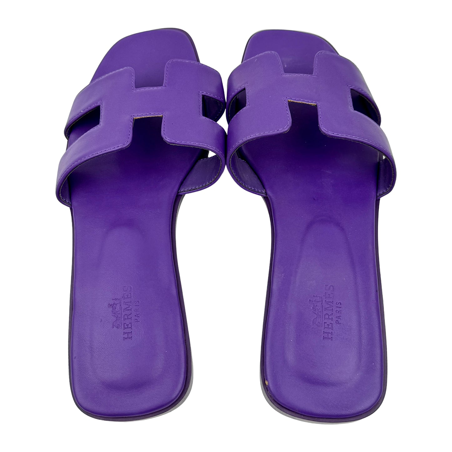 Hermès Women's Oran Purple Sandal Slippers (Size 39)