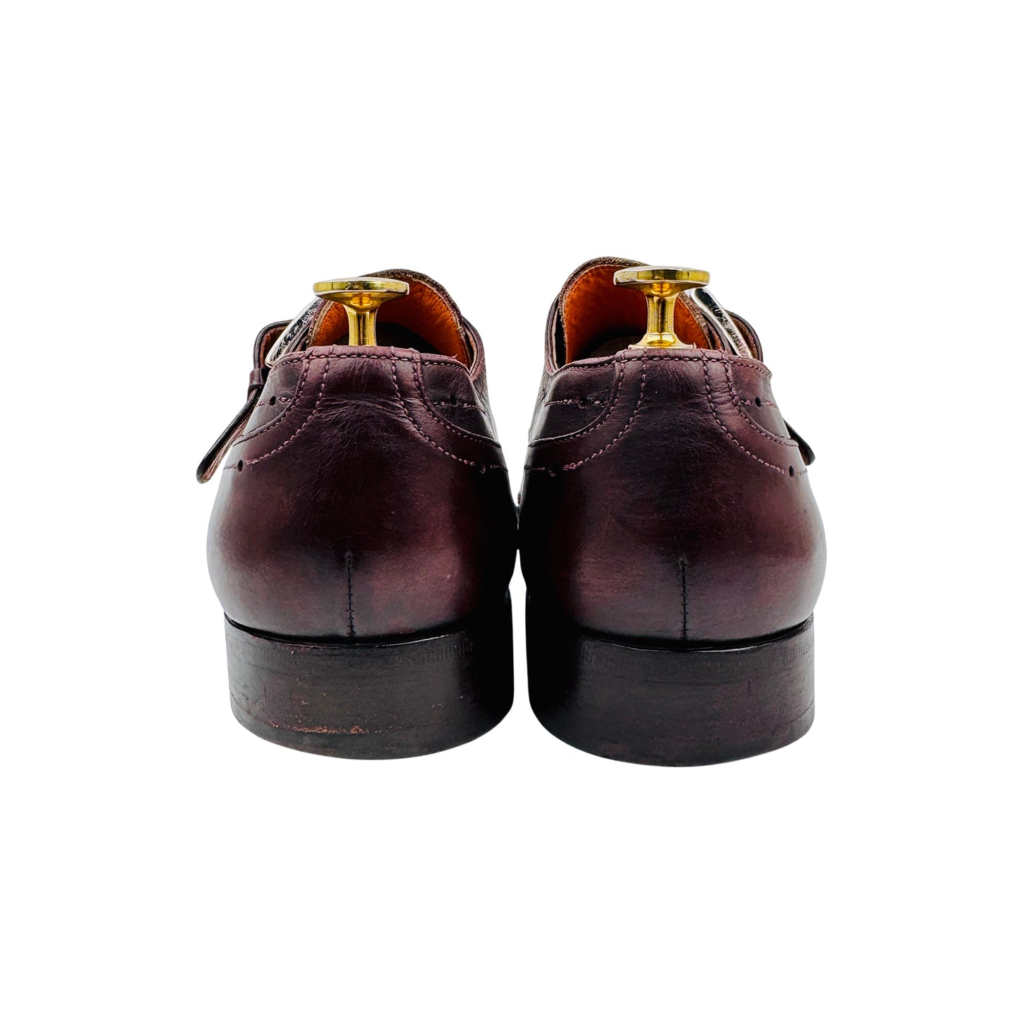 Santoni Men's Dark Brown Single Monk Strap Shoes (Size 42.5)