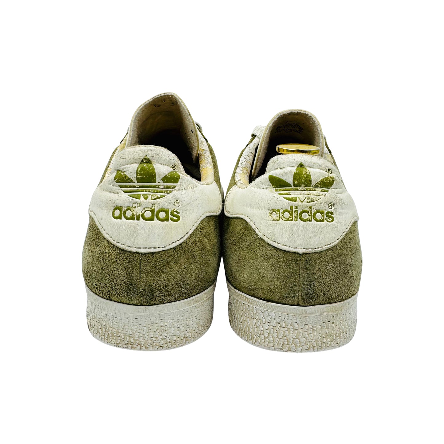 Adidas Men's Gazelle Olive White Sneakers (Size 43.5)