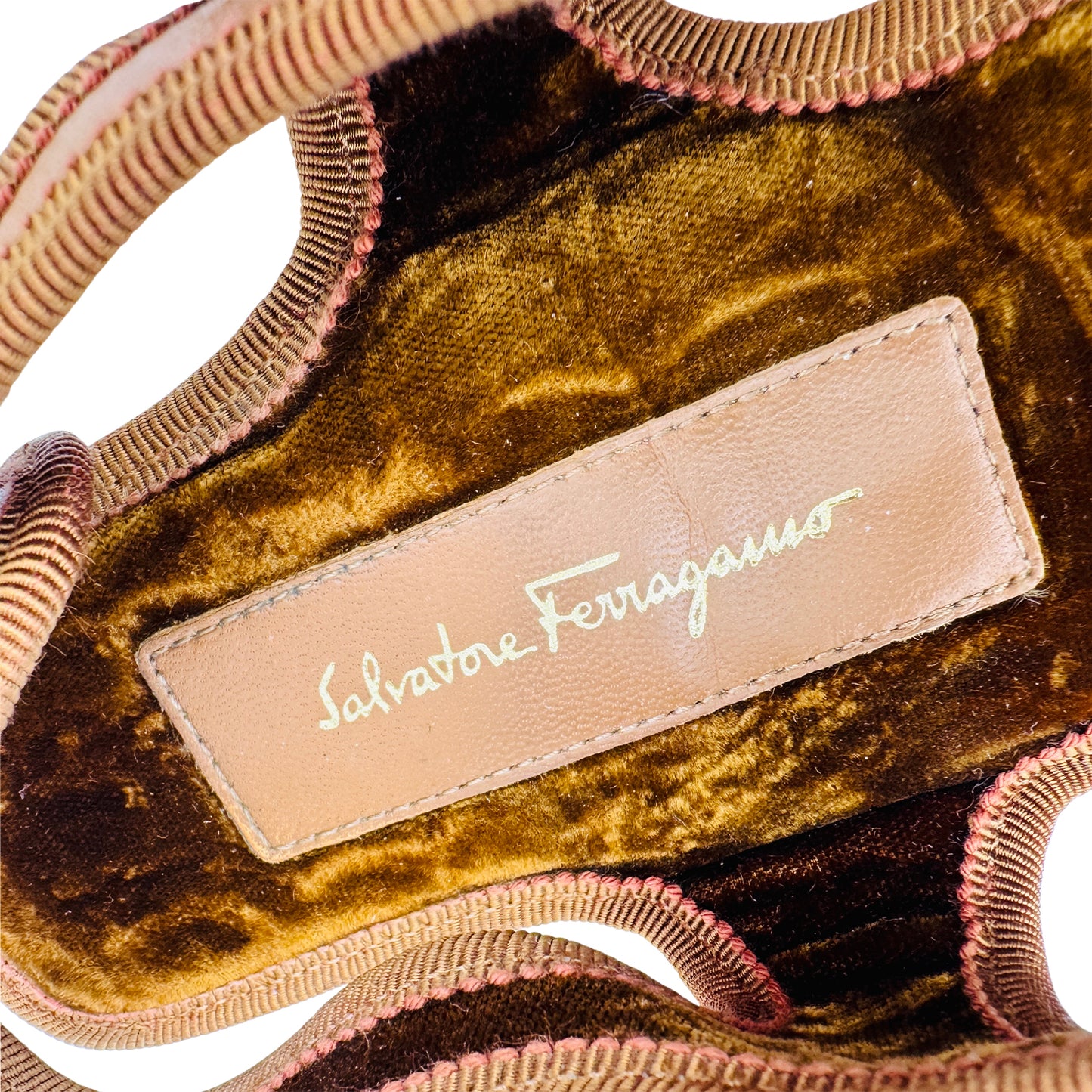 Salvatore Ferragamo Brown Leather Sandals (Size 38/38.5)