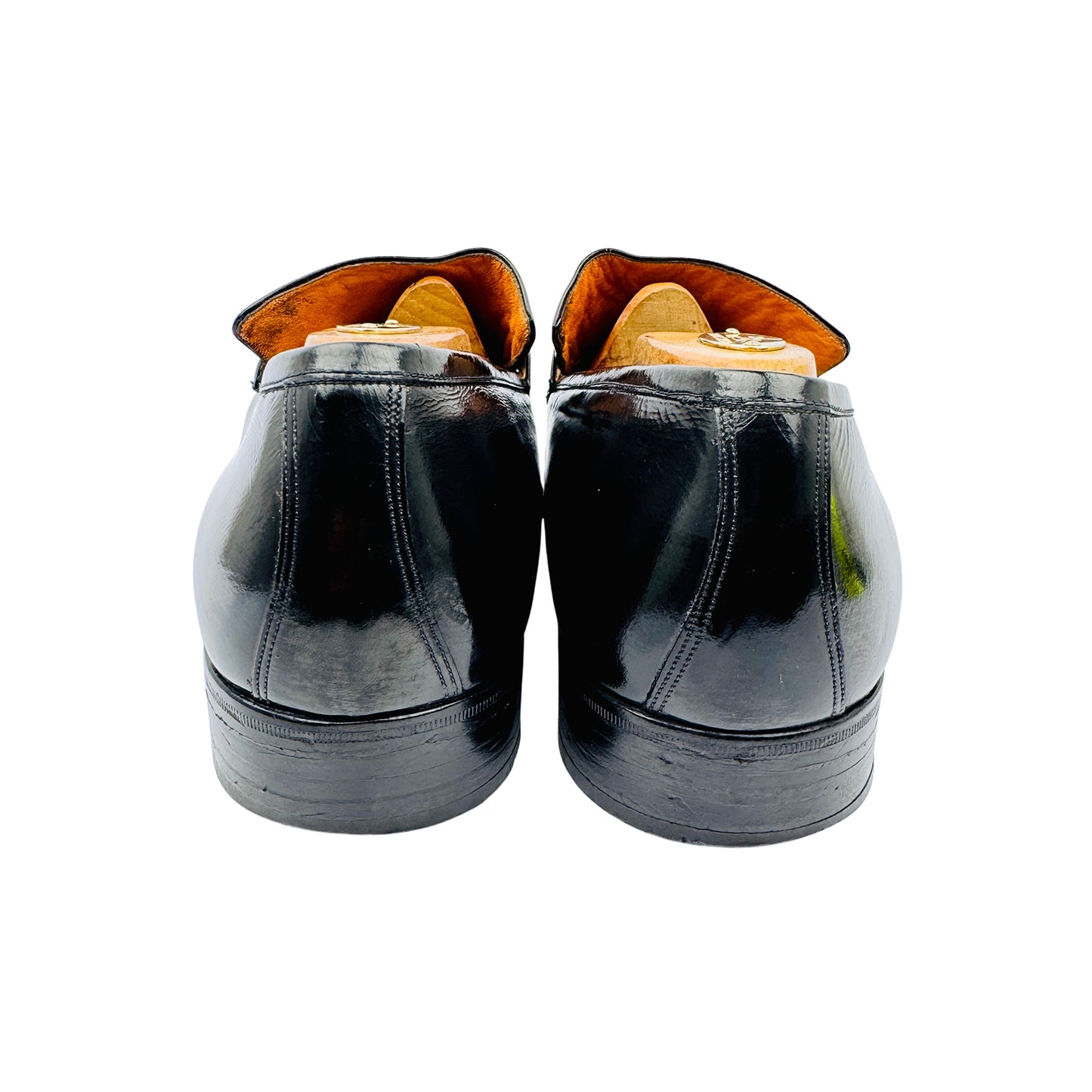 Elysées Soieries Men's Black Leather Loafers (Size 43.5)