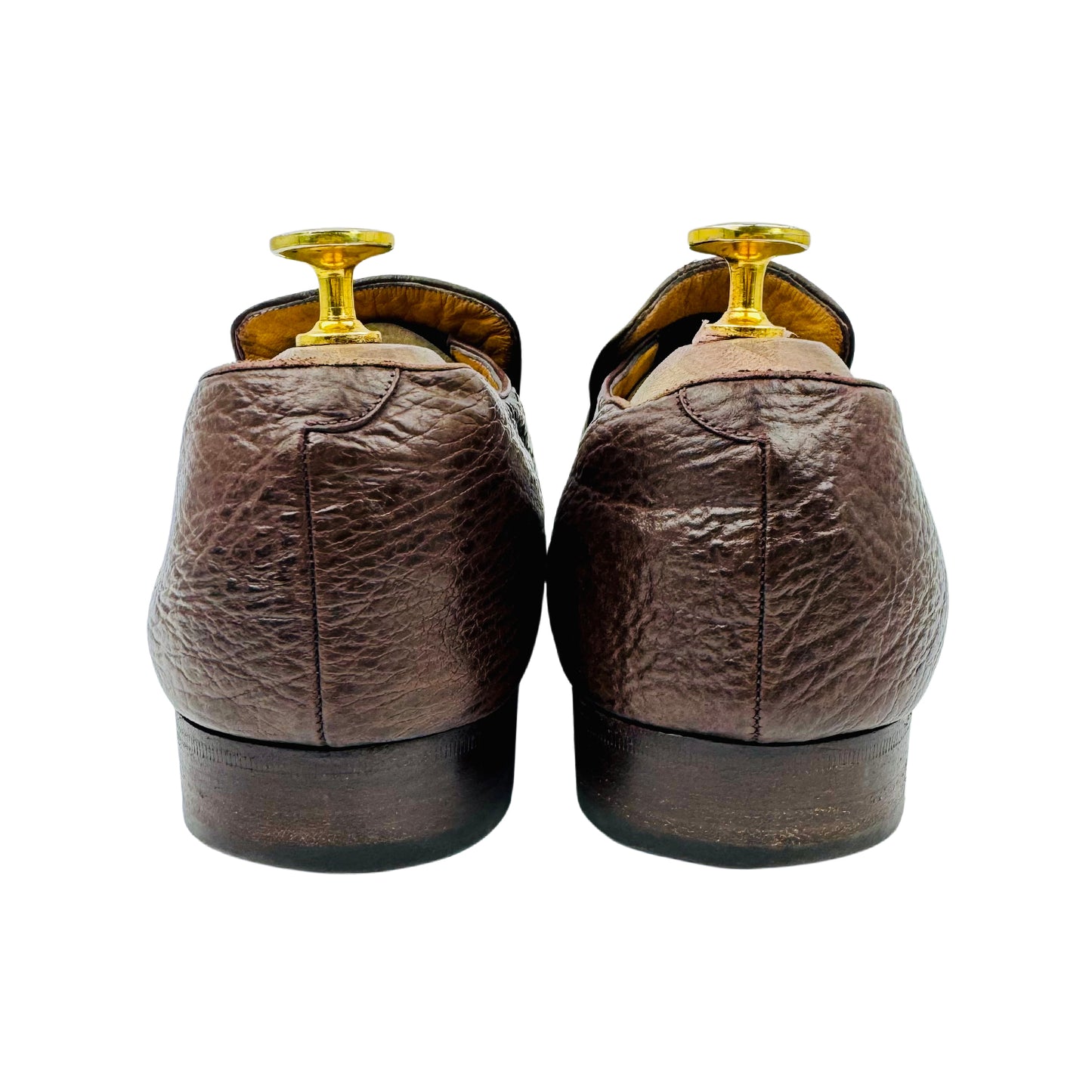 Bally Men's Textured Brown Loafers (Size 42.5)