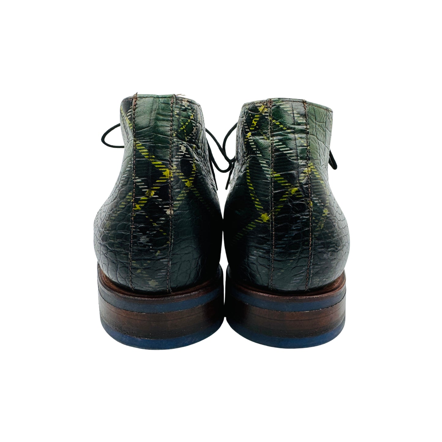 Floris van Bommel Men's Crocodile Textured Derby Shoes (Size 42.5)