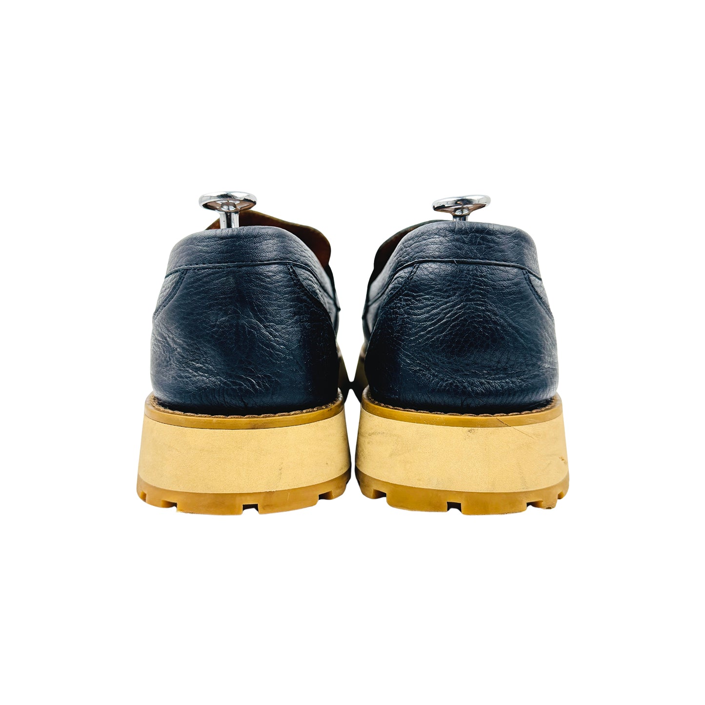 Valmenti Men's Navy Leather Loafers (Size 44)