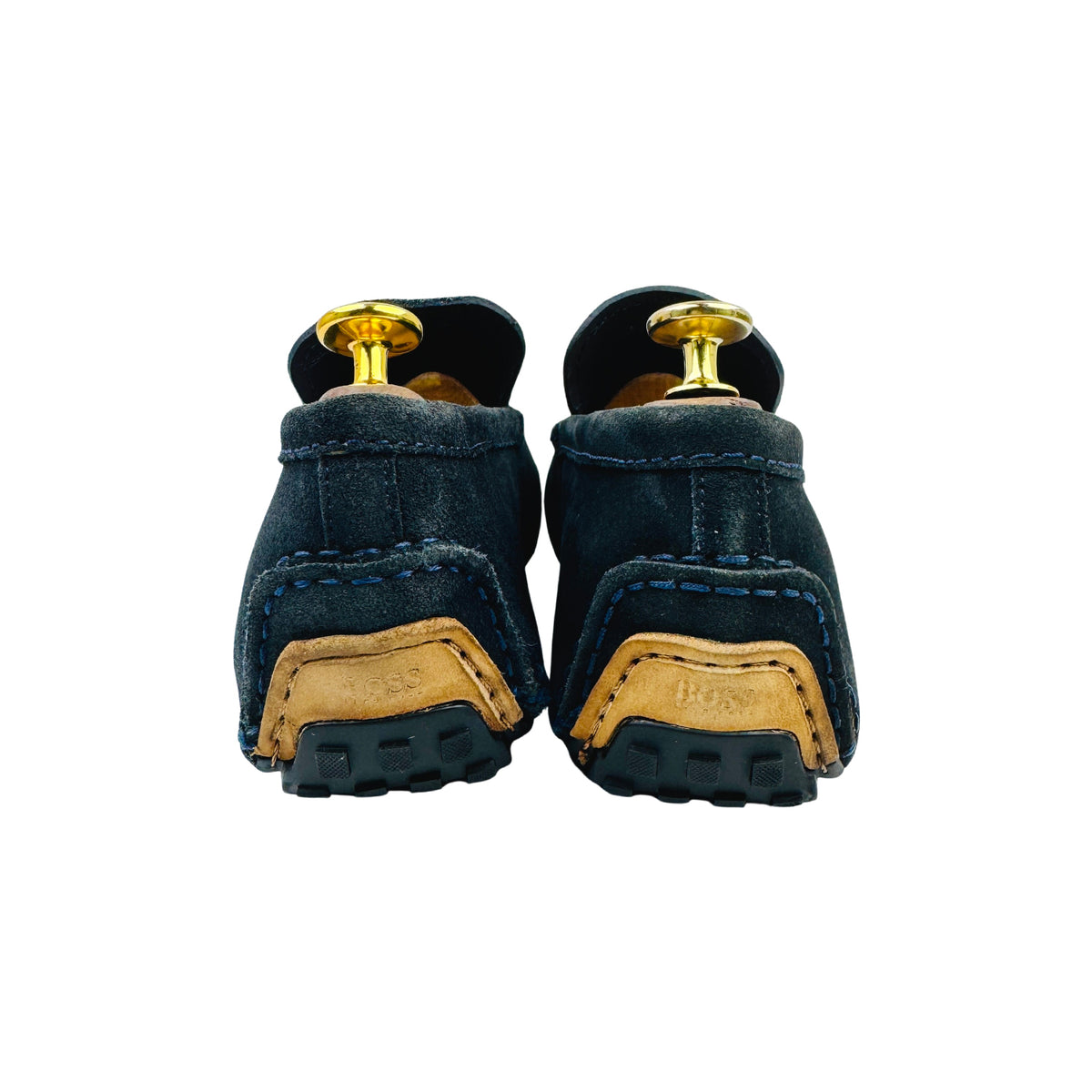 Hugo Boss Dark Blue Suede Leather Loafers (Size 43)
