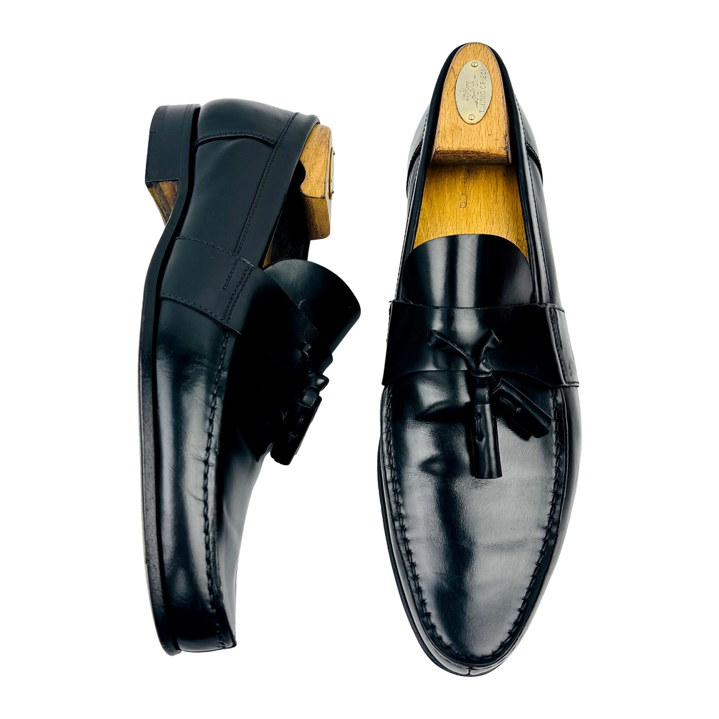 Prada Brushed Leather Tassel Loafers (Size 41.5/42)