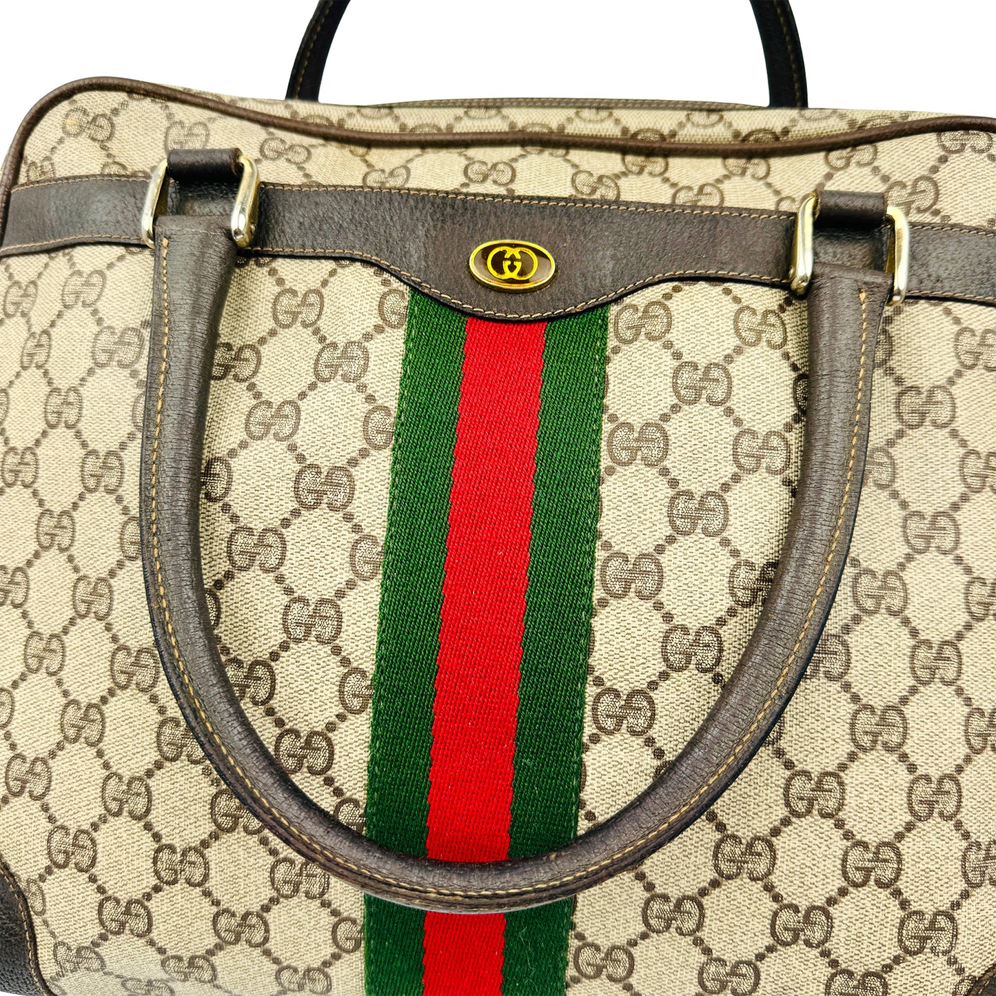 Gucci GG Supreme 'Sherry Line' Beige Canvas Bag