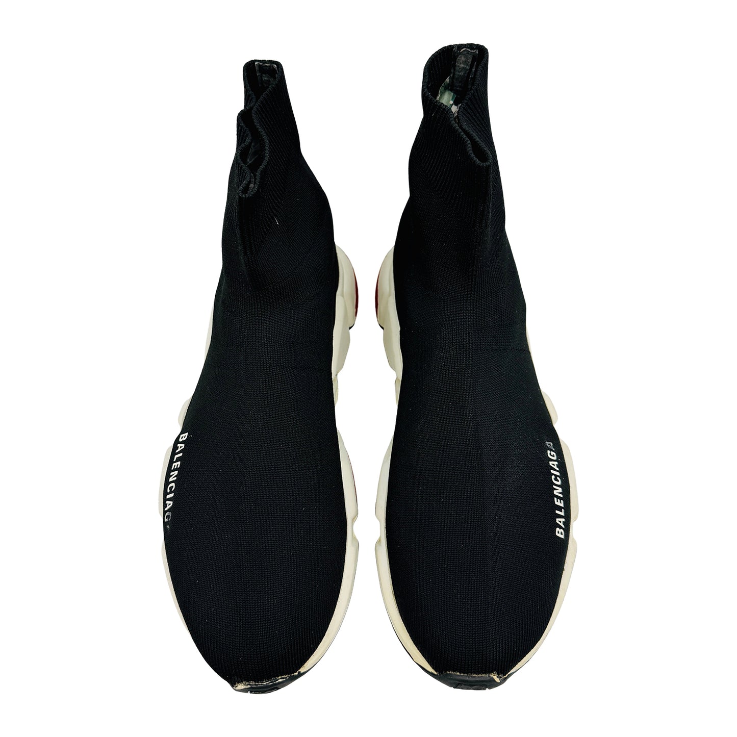 Balenciaga Speed Trainer 'Black White Red' Shoes (Size 44)