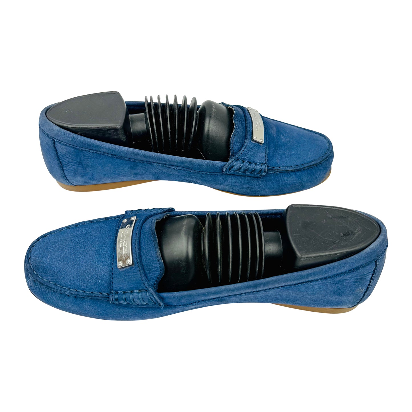 Coach Fredrica Blue Suede Loafer (Size 38/39)
