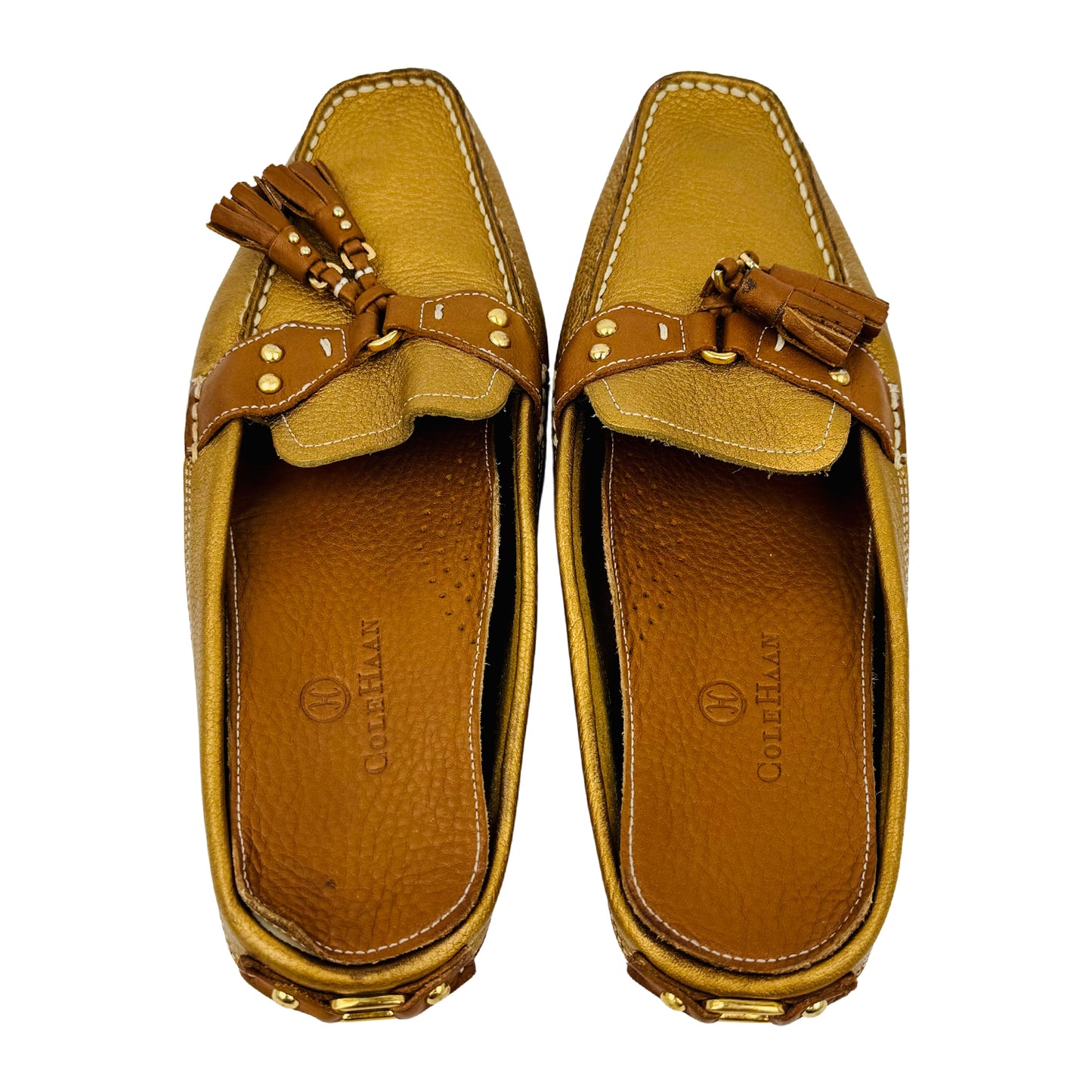Cole Haan Golden leather Mules (Size 38) - D17633
