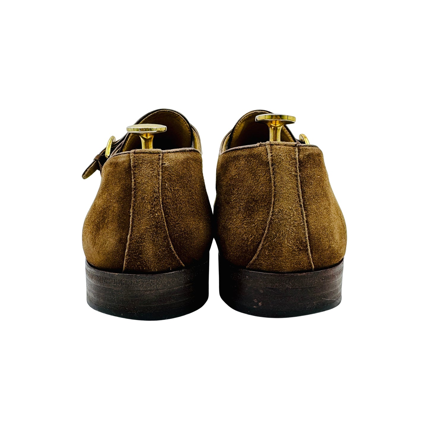 Moreschi Brown Suede Single Monk Strap Shoes (Size 43.5)