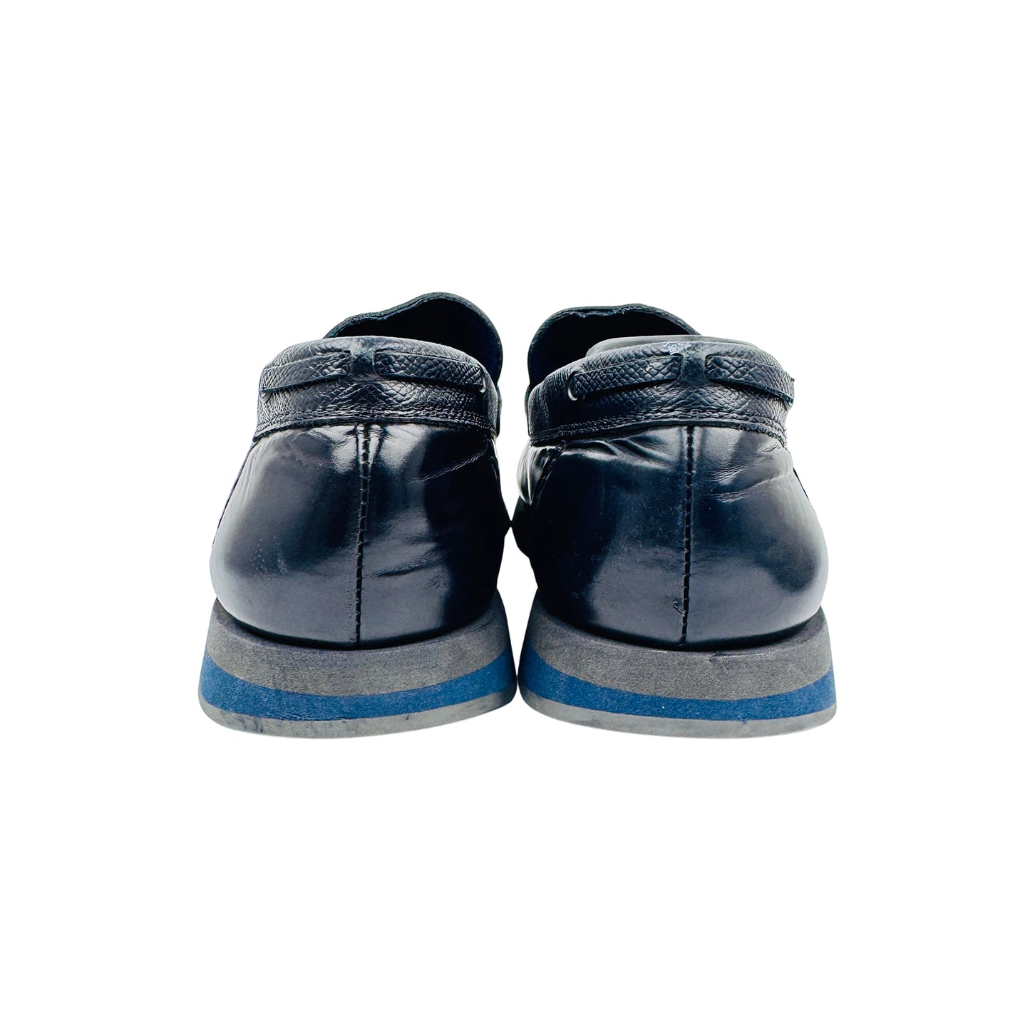 Salvatore Ferragamo Navy Gancini Bit Loafers (Size 41)
