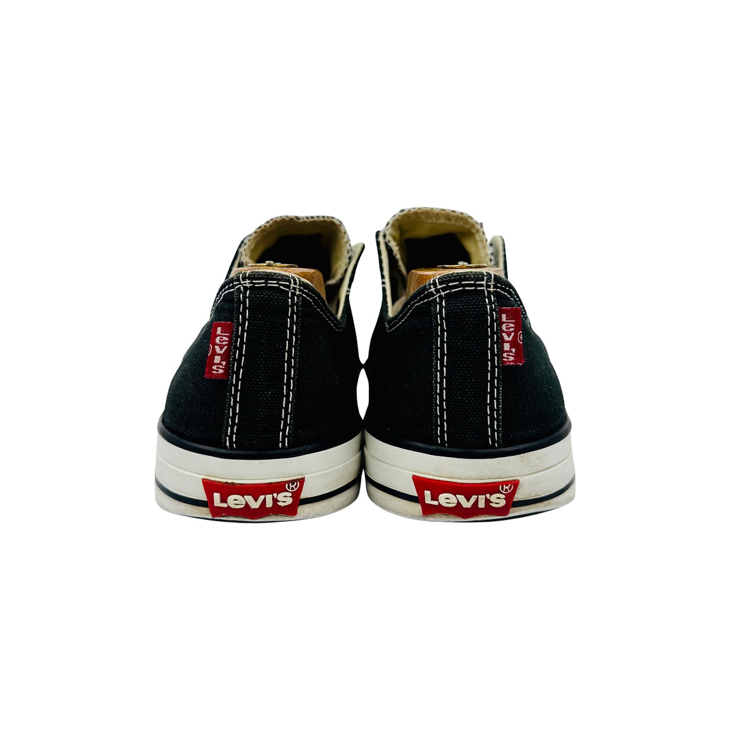 Levi's Men's Black Leather Sneakers (Size 43)