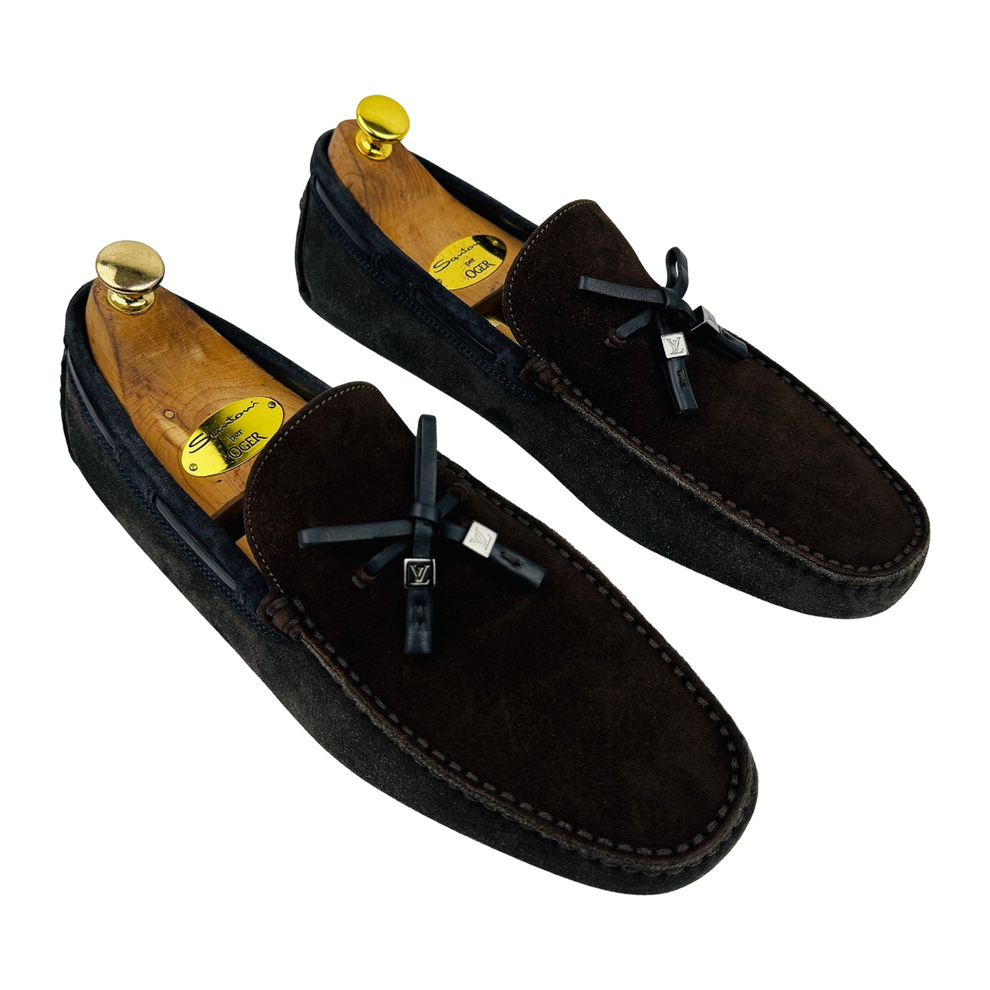 Louis Vuitton Dark Brown Leather Tassel Loafers (Size 43.5)