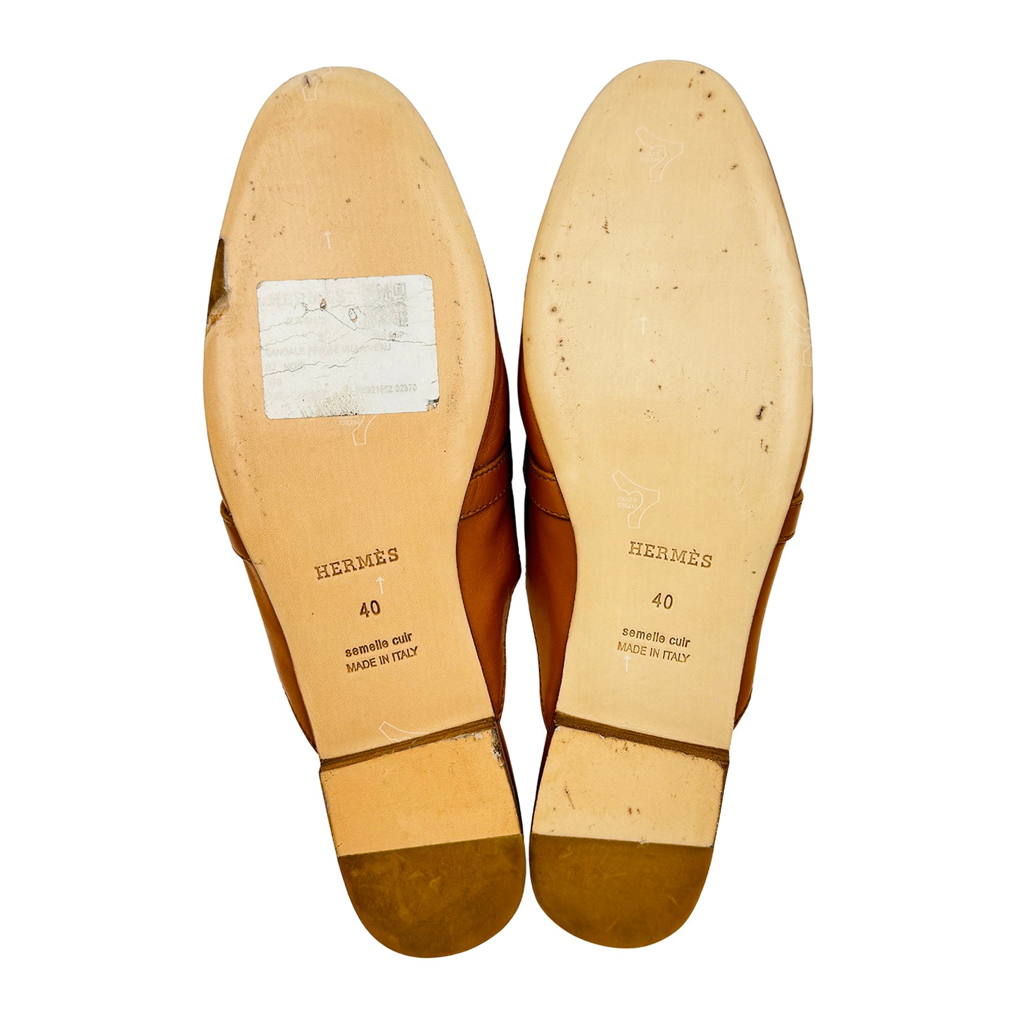 Hermès Oz Brown Leather Mules (Size 40)