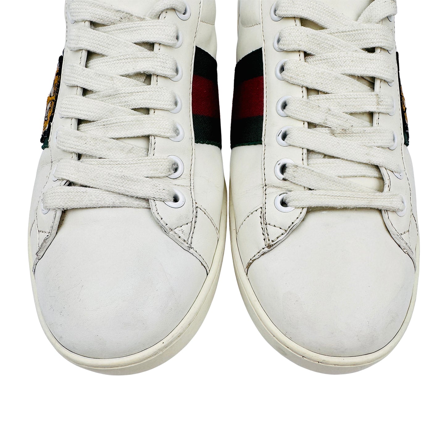 Gucci Ace Tiger Embroidered Sneakers (Size 39/39.5) - 602548