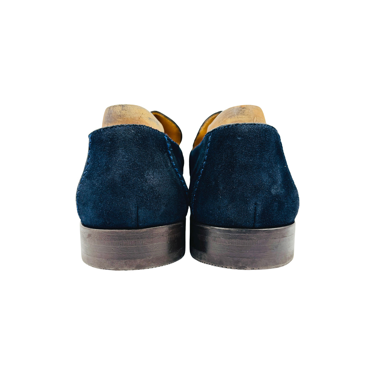 Emidio Tucci Navy Blue Suede Loafers (Size 42)