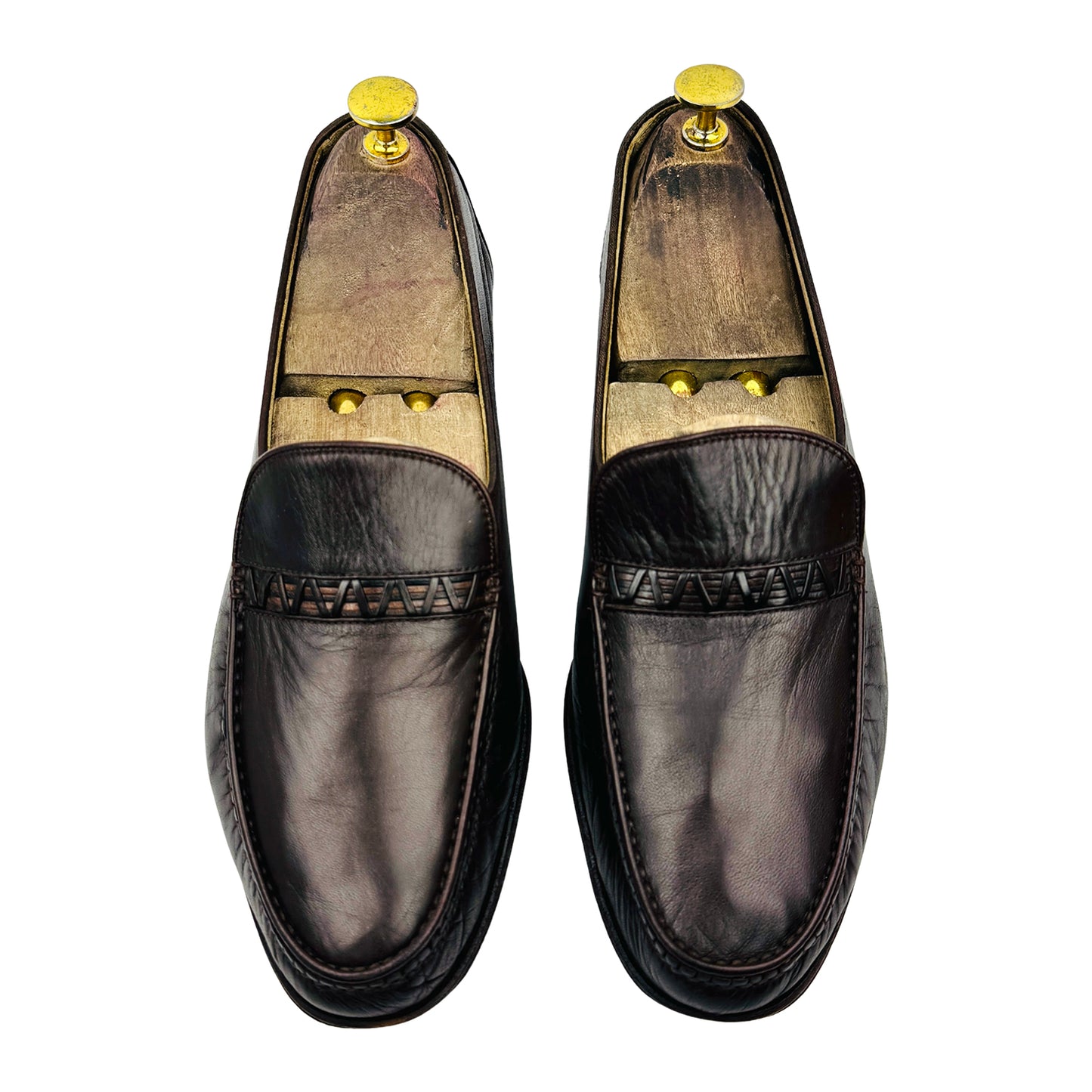 Bally Vintage Dark Brown Leather Loafers (Size 42)