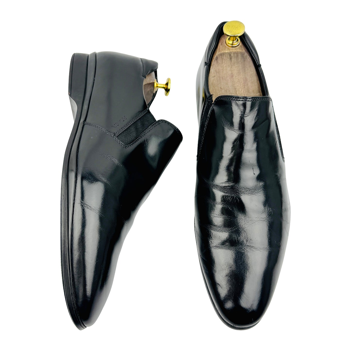 Prada Men's Black Leather Dress Shoes (Size 41.5/42)