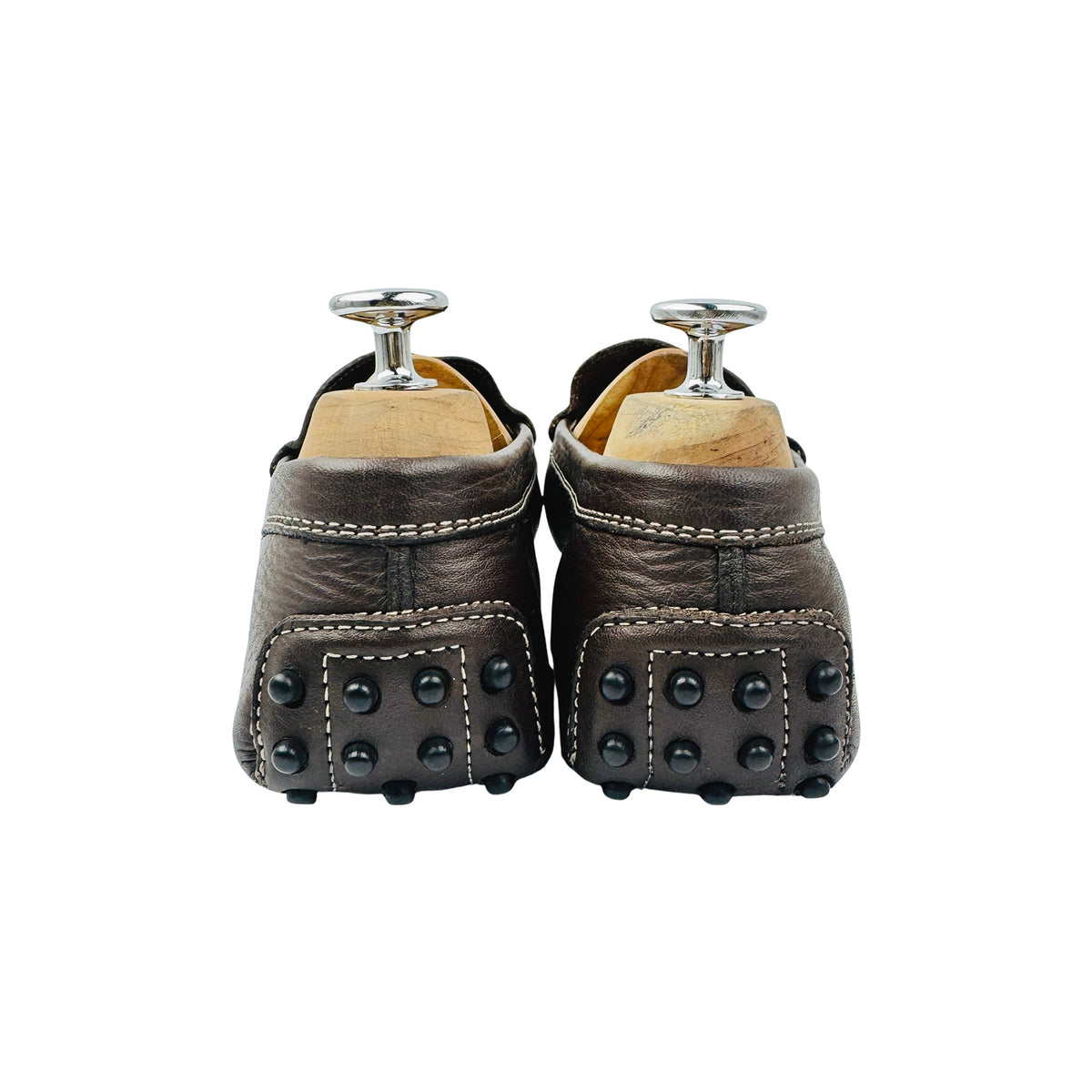 Tods Dark Brown Leather Italian Loafers (Size 40/40.5)