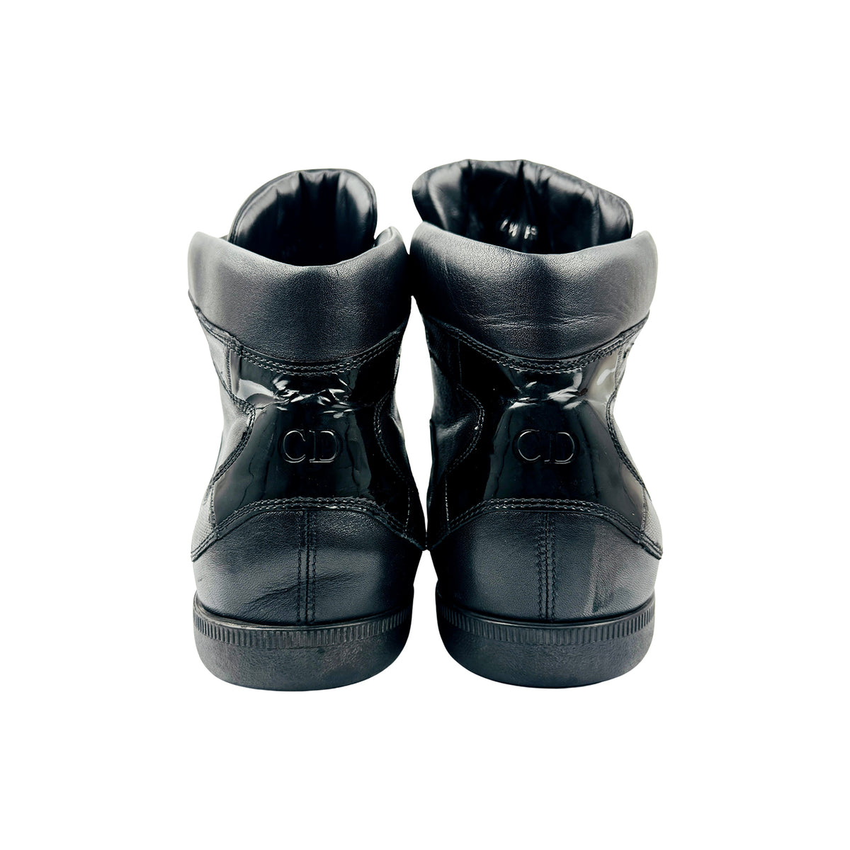 Dior Homme Black Leather High Top Sneakers (Size 42)