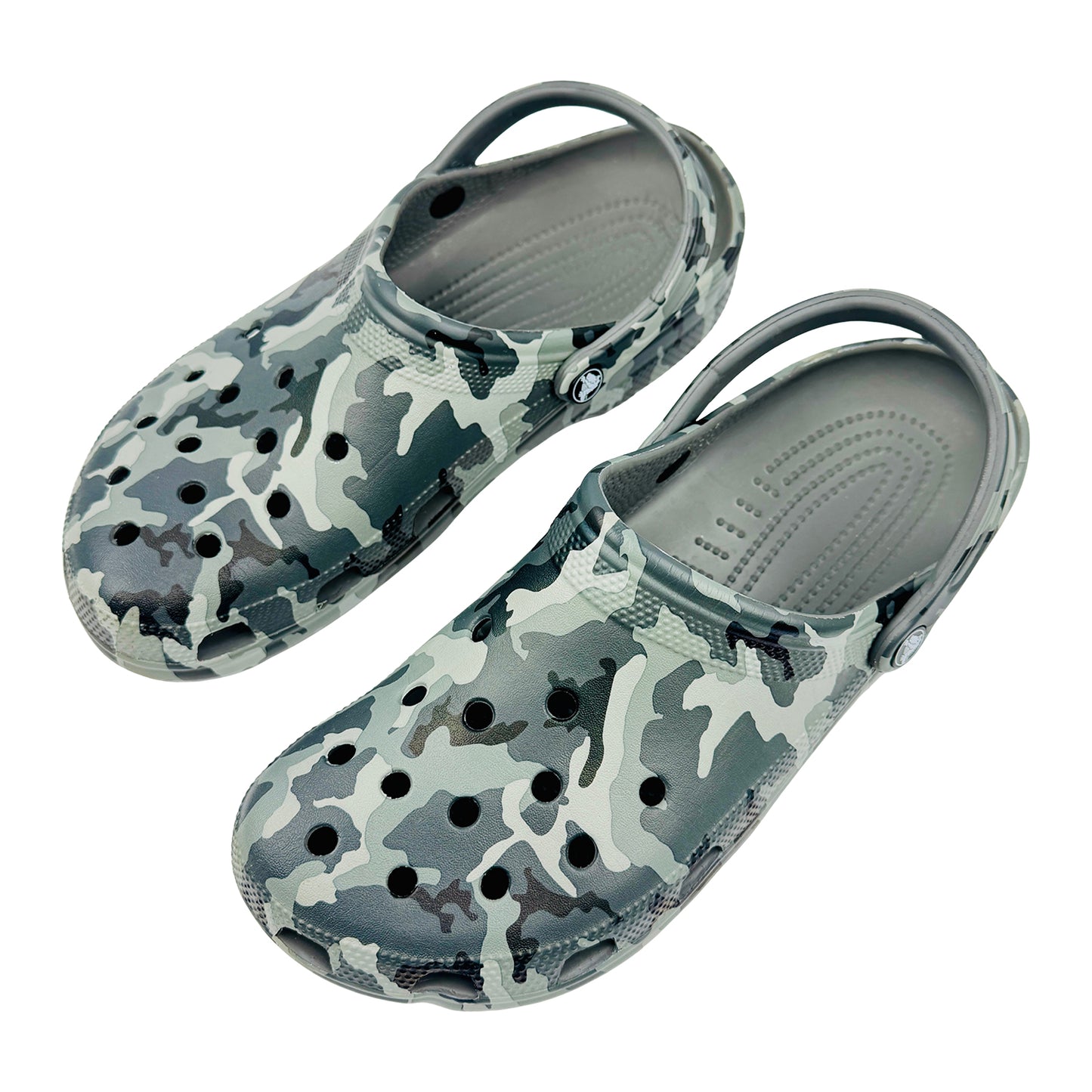 Crocs Classic Printed Camo Croslite Clogs (Size 46)